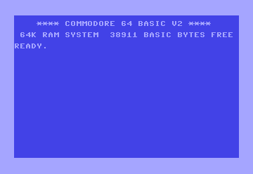 C64 wartet auf die Eingabe