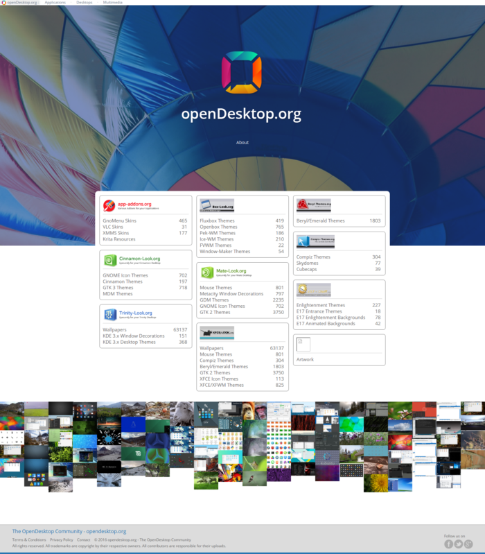Opendesktop.orgs neue Startseite