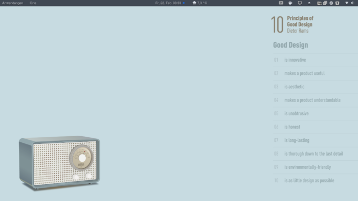 Screenshot Gnome Shell 3.30.2 auf Fedora 29